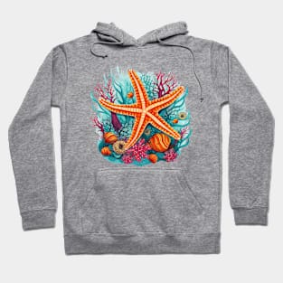 Orange Starfish Hoodie